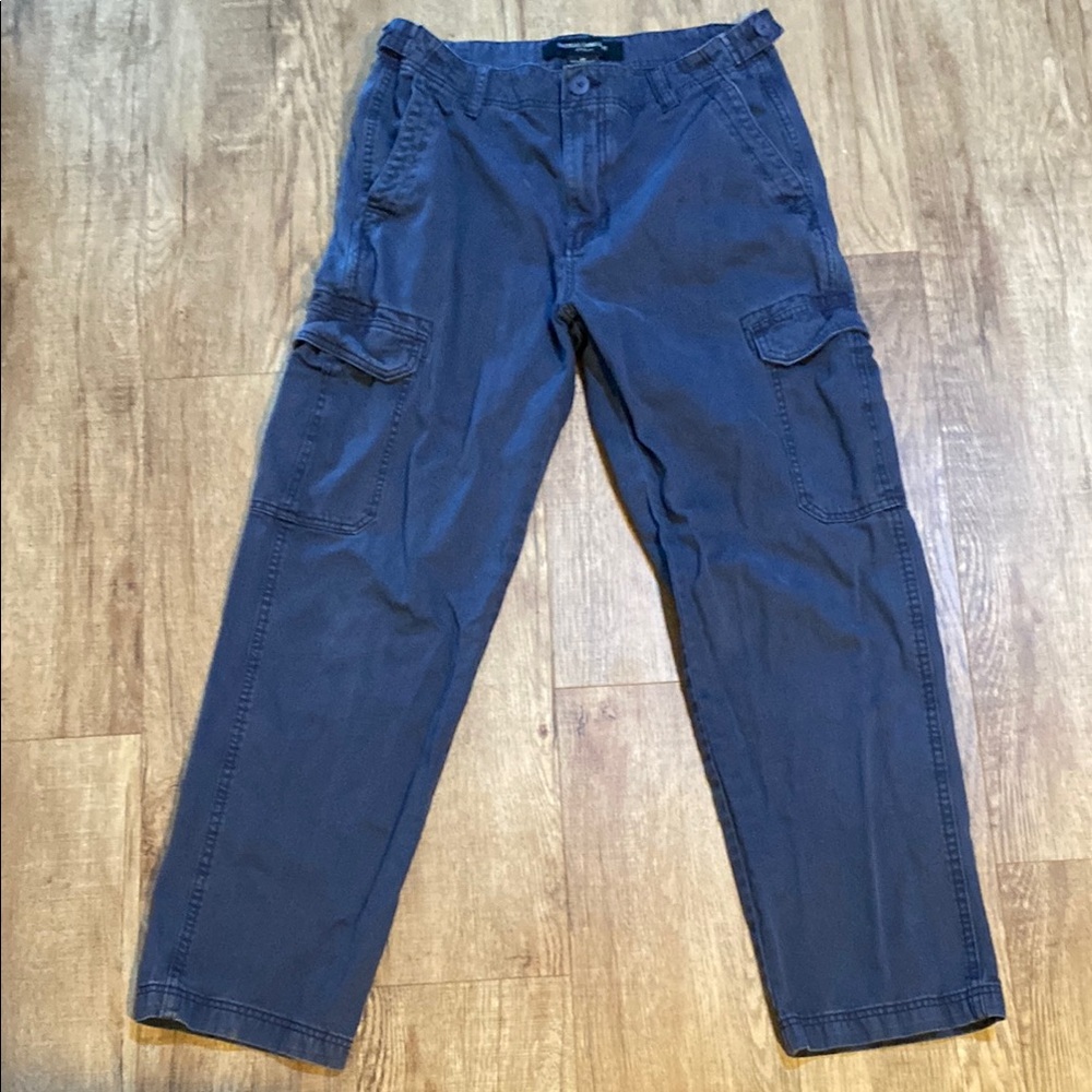 Men’s Cotton On Blue Cargo Pants with Sturdy Design And Adjustable Waist